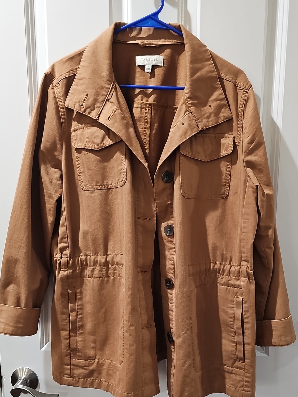 Talbots Brown Utility Jacket with Button Front